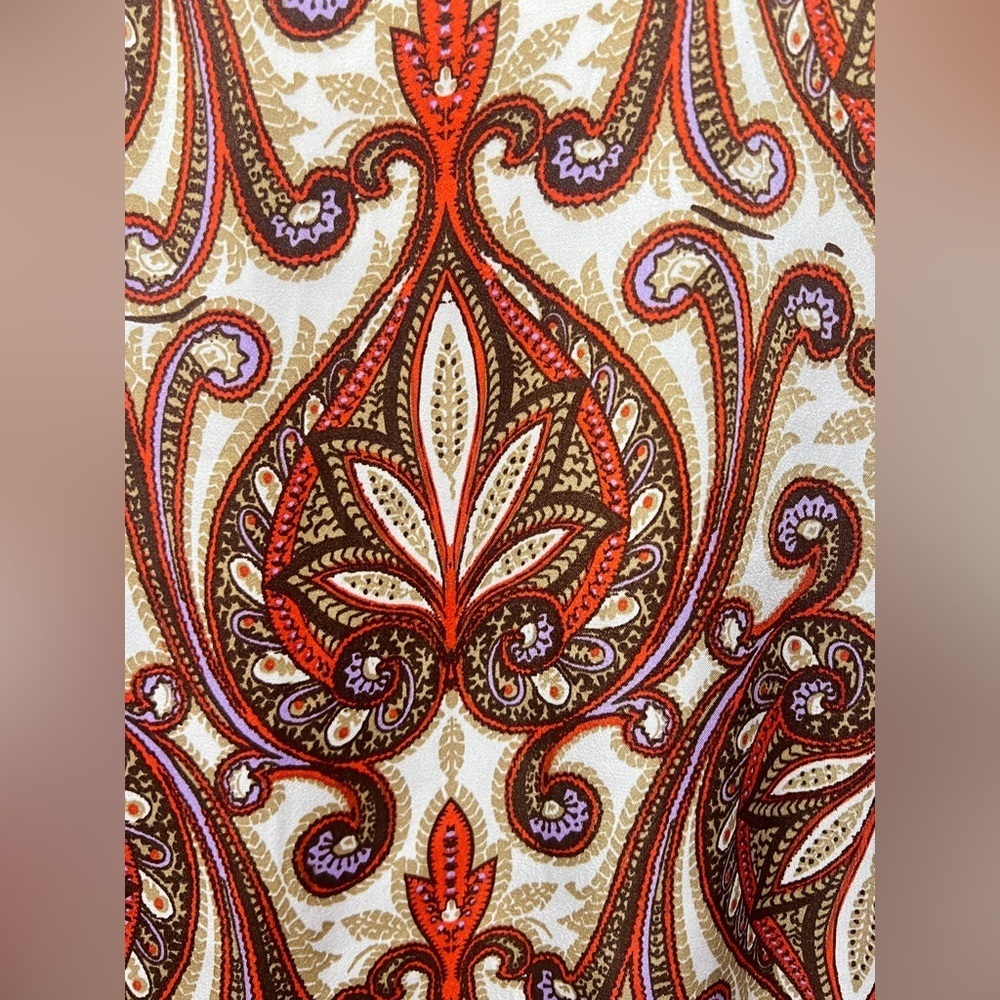 MICHAEL Michael Kors Paisley Blouse in Red and Brown - Picture 8 of 9